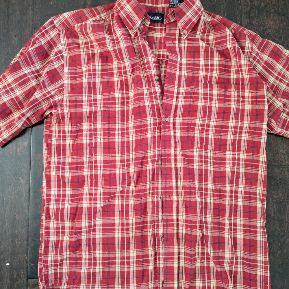 Red Plaid Men's Shirt